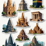 Temples & Holy Sites - Sticker Sheet v13